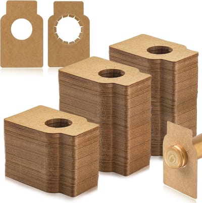 500 Stuks Kraftpapier Wijnfleslabels - Dubbelzijdige Hangtags voor Flessenhals en Wijnrekken