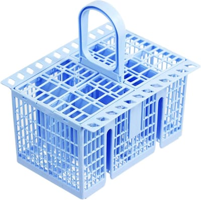 Bestekmand Vaatwasser - Onderdeel Vaatwasser - Schoon Bestek - 8 Vakken Afneembaar Handvat - 220x208x160mm - Blauw