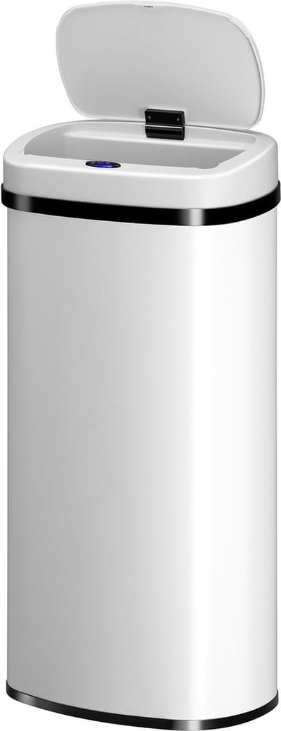 Automatische Prullenbak / Afvalemmer / Sensorprullenbak - 70 Liter - Wit - Rechthoek