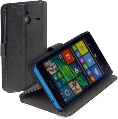 HC Zwart Microsoft Lumia 640 XL bookcase Hoesje