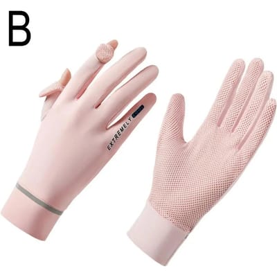 Gants d'été anti-soleil Protection solaire Anti-UV Gants de vélo Antidérapants Maille respirante Écran de vélo Conduite Tactile Conduite
