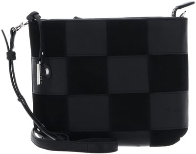 PICARD Leren Schoudertas Chess Crossbody Bag Black Zwart
