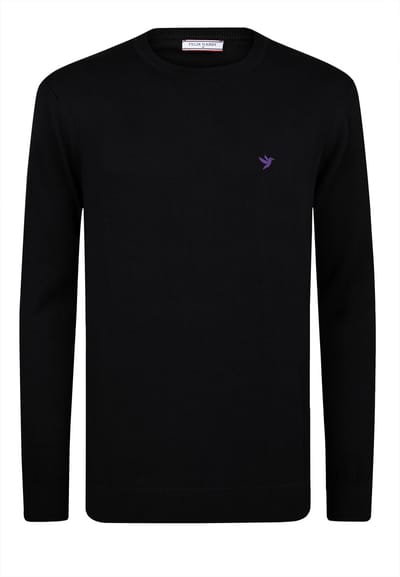Felix Hardy Sweater Met Ronde Hals - Trui 100% Katoen Heren Zwart - M