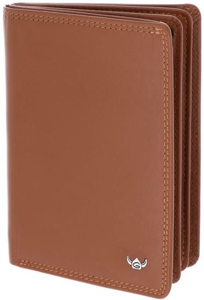 Golden Head Leren identiteitskaarthoesje Polo RFID Protect Ausweisetui mit Scheinfach 4476 Cognac bruine
