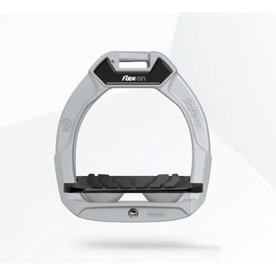 Veiligheidsbeugels voor paardrijden Met helling Grip Aluminium/Zwart/Grijs kind Flex-On Safe-On