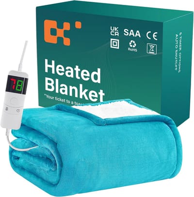 Elektrische deken met 10 warmtestanden en veilige uitschakeltimer - Zachte en Warme Plaid voor Bank en Bed