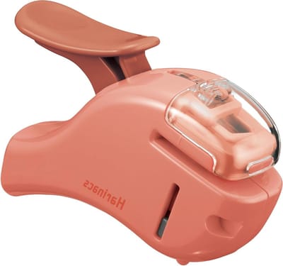 Nietmachine Compact - Papierklemmer Handmatig - Papier Snel Binden - Naaldloos Papier Knijpen - 5 vel - Zalm Roze