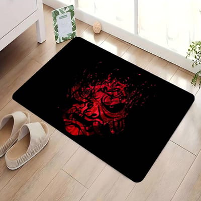 C-Cyberpunk Samurai Logo Hal Tapijt Wasbaar Antislip Woonkamer Bank Stoelen Gebiedsmat Keuken Deurmat Gebiedskleed 40x60 cm