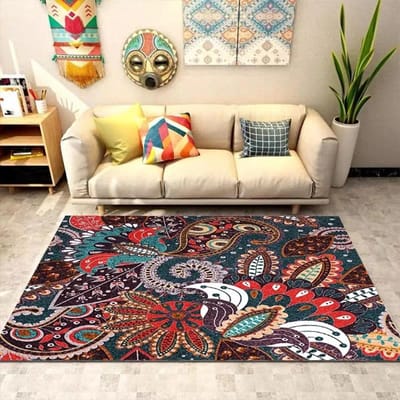 Marokkaanse Etnische Stijl Tapijt Woonkamer Koffietafel Tapijt Groot Gebied Slaapkamer Retro Boheemse Ondervloermat Vloermat Tapijt 50x80cm