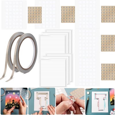 150 Stuks Witte LED Circuit Stickers en Geleidende Stoffen Tape voor Creatieve Projecten, Verlicht Kerstboom, Maak Unieke Decoraties en Creëer Sfeervolle Verlichting
