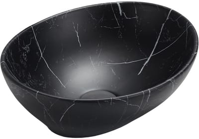 Mexen Elza opbouwwasbak 40 x 33 cm, zwarte steen - 21014099