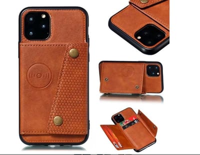DrPhone LPU – Huawei P40 Luxe PU Lederen Siliconen Case – Huawei - Magneet Functie -Kaarthouder – Bruin