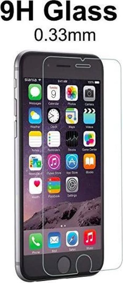 Tempered Glass Screenprotector geschikt voor Apple iPhone 6 Plus - Tempered Glass Bescherming - Krasbestendige Display Beschermer - Duurzame Schermaccessoire