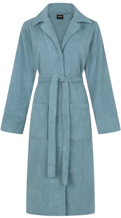 Linolux Fleece Vita Dames fleece badjas - Mineraalblauw - S