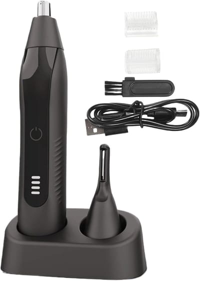 Neushaartrimmer - Verzorgingstondeuse Heren - Nauwkeurig Trimmen - Snijdt Huid Niet - 14.5 cm - Zilver