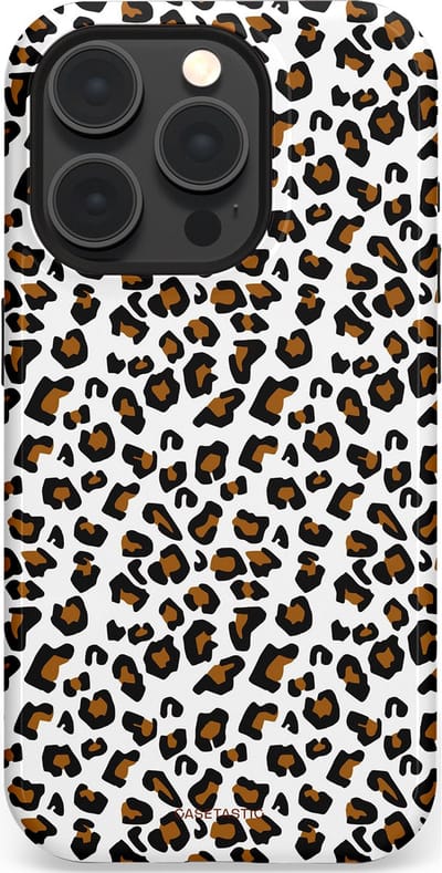 Casetastic Hoesje Geschikt voor Apple iPhone 15 Pro Magsafe - Stijlvolle Beschermende Duo-layer Case - Panter abstractie