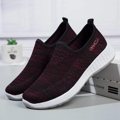 Lente en Herfst Nieuwe Casual Ademende Damesschoenen Mesh Enkele Schoenen Oud Peking Schoenen met Lage Instap van Stof 36 black