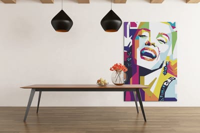 Canvas Schilderij - Bekende Persoon - Marilyn Monroe - Wanddecoratie - Abstract - 60x40 cm