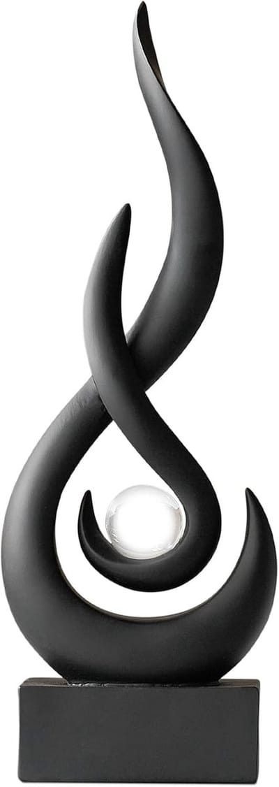Moderne Abstracte Keramische Tafeldecoratie - Witte Sculptuur voor Woonkamer