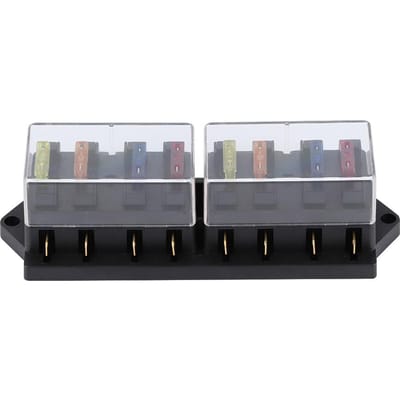 Boîte Porte-fusibles à Lames Longues 8 Voies pour Voiture DC 12V 15A avec 8 Fusibles Accessoire Universel pour Véhicule gray