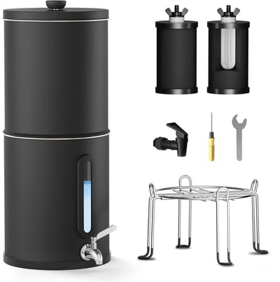 Zwaartekracht Waterfiltersysteem 8,5 Liter voor Thuisgebruik en Camperreizen