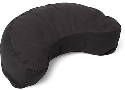Meditatiekussen halve maan zwart biokatoen (OCS) – 37 cm x 17 cm x 13 cm
