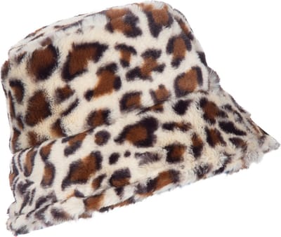 Bucket Hat - Bont - Panter - One Size - Volwassen - Unisex - Foute Party - Vissershoed - Bruin