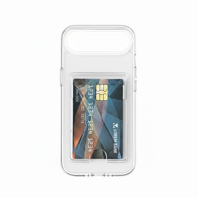 Casemania Hoesje Geschikt voor Apple iPhone 17 Air - Transparant - Anti-shock Back Cover met Pasjeshouder - Telefoonhoesje met Kaarthouder