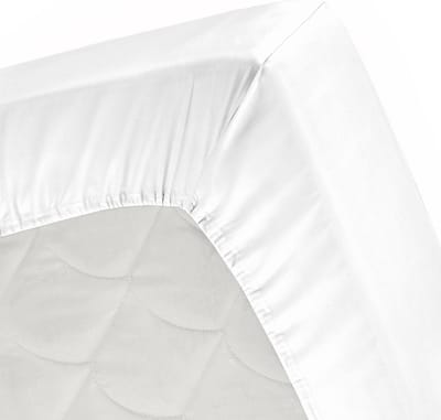 Cinderella Sundays Hoeslaken - 100% Katoen-Satijn - 90x210 cm - tot 25 cm  - Wit