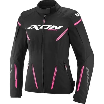 Ixon Striker 2 Lady Zwart Bright Roze Waterdichte Textiele Motorjas - Jas