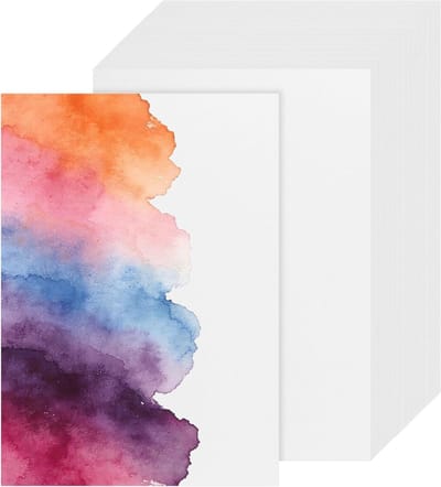 Aquarelpapier 300 g/m² A4 wit, 100 vellen voor tekenen en schilderen, ideaal voor kunstenaars, 29,7 x 21 cm