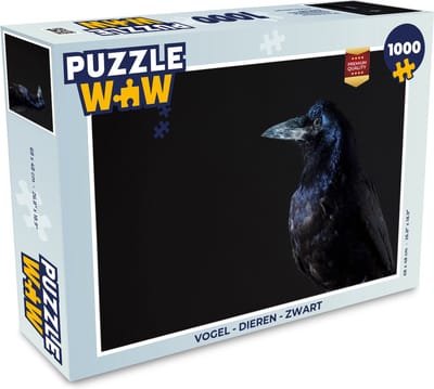 Puzzel Vogel - Dieren - Zwart - Legpuzzel - Puzzel 1000 stukjes volwassenen