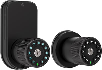 Toetsenbord deurknop met sleutel, sleutelloos deurslot, codesloten deurknop, automatisch slot, 50 gebruikerscode, eenvoudig te installeren, voor thuis, kantoor, slaapkamer, garage, geen