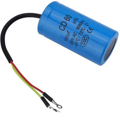 Dailygoods- Motorcondensator 150uF - Bedrijfscondensator 250V AC - Hittebestendig - Explosiebestendig - Duurzaam - Betrouwbare isolatieprestaties - Condensator