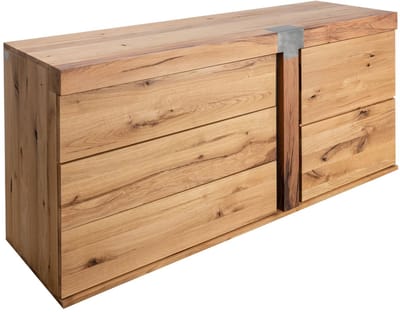 MASSIVMOEBEL24.DE wilde eik / moseik dressoir blank Massief hout 160x45x75 cm (BxTxH) geolied gemonteerd NEW AMSTERDAM volledig massief #10