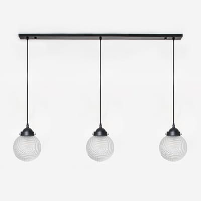 3 x Nouveau Romance Geëtst lampen aan plafondbalk Moonlight - Art Deco Trade