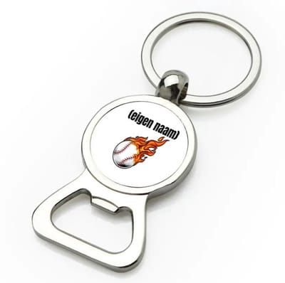 Akyol - honkbal vuur met eigen naam flesopener - Honkbal - atleten - iemand die houdt van honkbal - verjaardag - cadeau - kado - 9 bij 3 cm
