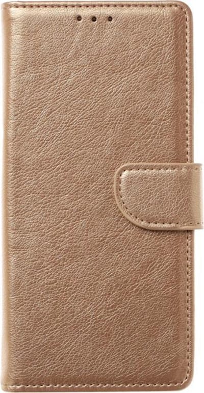 MM&A PU Lederen Wallet Book Case Hoesje geschikt voor Apple iPhone 12 Pro Max – Goud - Portemonnee – Met Stand – Kaarthouder – Pasjes Houder – Magneet Sluiting – Bookcase