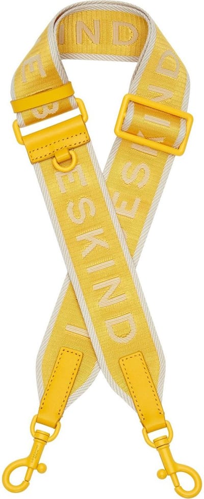 LIEBESKIND BERLIN Schouderriem Accessoires voor tassen Fancy Straps Logo Webbing Strap Lemon Mosterdgeel