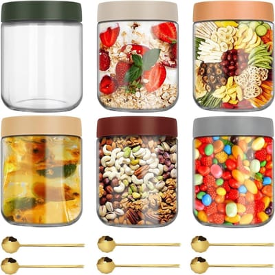 DailySupplies® Overnight Oats Potjes - Mason Jar - Meusli Beker met Deksel