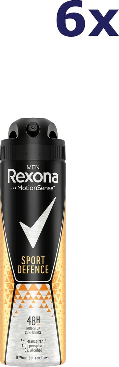Rexona Men Anti-Transpirant Deospray Sport Defence 150 ml - 6 x 150 ml Voordeelverpakking