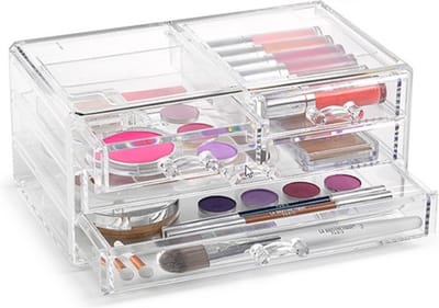 Make-up organizer/houders 5-laden 15,3 x 23,5 x 11 cm - Opbergbakjes voor make-up met 5-laden