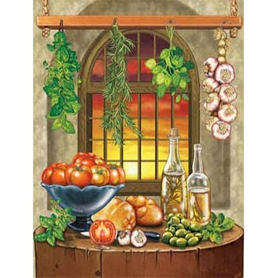 Bricolage diamant broderie nourriture 5D diamant peinture vin plat mosaïque point de croix 20X30CM brown
