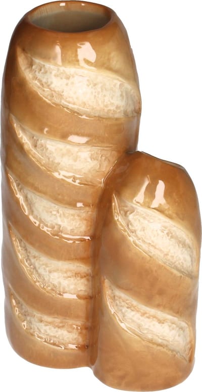Vaas Baguette Brood Bruin Beige Keramiek 14,8x11x25,5cm