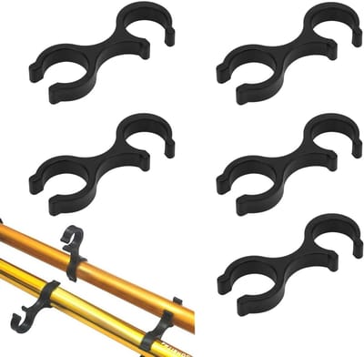 Set van 20 Accessoires voor Wandelen: Plastic Klemmen voor Trekstokken, Alpine Pole Clips en Slanggeleiders voor Buitenactiviteiten