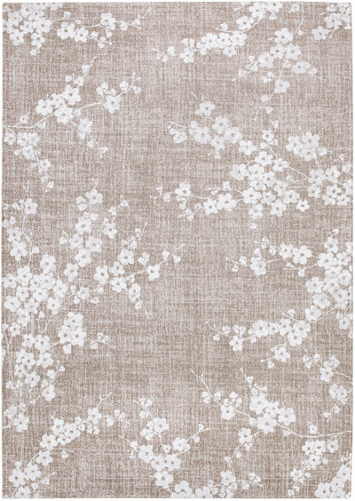 Wasbaar Binnen & Buiten Vloerkleed - 80 x 150 cm - Louis De Poortere Sakura Morning Mist - Laagpolig Tapijt - Gerecycled PET - Made in Belgium - Circulair