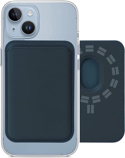Kaarthouder Blauw Geschikt Voor Magsafe Ring wallet iPhone 12/13/14/15 / 15 Pro /15 Pro Max/PLUS/ iPhone 16 - Kaarthouder pasjeshouder mannen en vrouwen