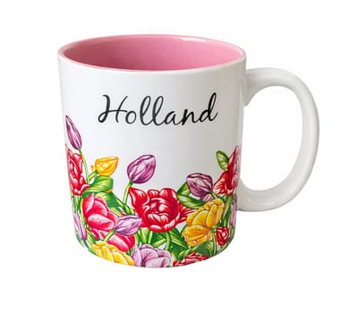 Mok Holland gekleurde tulpen - Mok / beker voor koffie - Holland souvenir