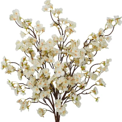 Kunstmatige kersenbloesem bloemen, 3 stuks faux kersenbloesem stengels faux zijde perzik bloem takken 104cm/41 inch nepbloemen lange stelen voor vaas arrangementen bruiloft tafel tuin woondecoratie