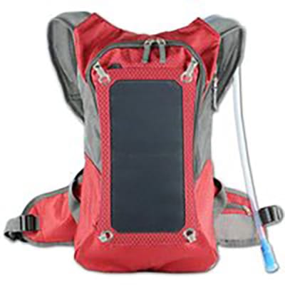 BBWC 10L bike rugzak rood met drinkreservoir + zonnepaneel